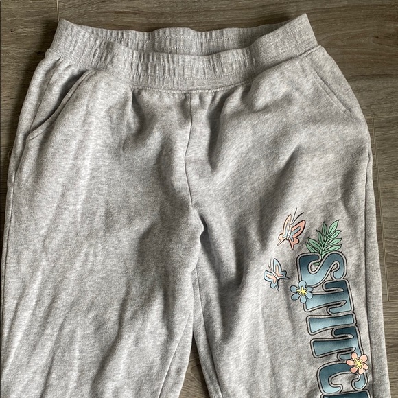 Disney Gray Joggers with Stitch and Floral Accents - Picture 2 of 8